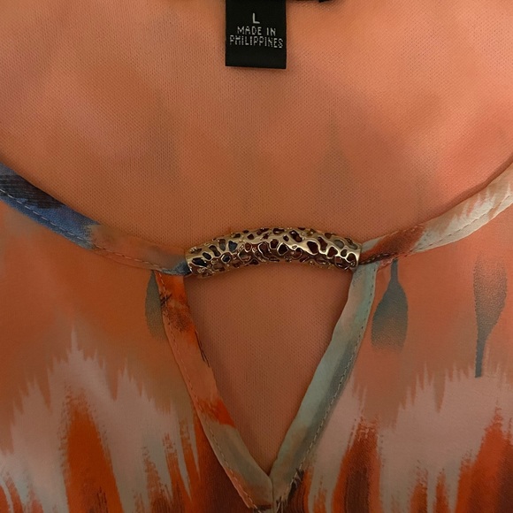 By an By (from JCPenney). Salmon,Blue, and White.size Large. - Picture 5 of 5